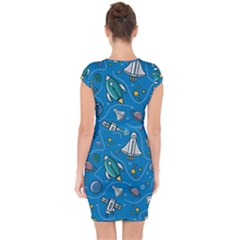 Capsleeve Drawstring Dress  