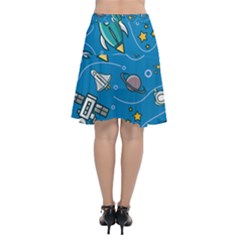 Chiffon Wrap Front Skirt 