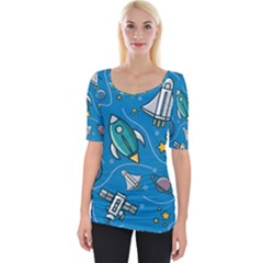 Wide Neckline T-Shirt 