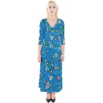 About-space-seamless-pattern Quarter Sleeve Wrap Maxi Dress