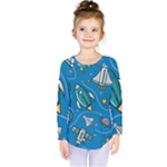 About-space-seamless-pattern Kids  Long Sleeve Tee