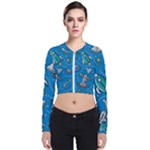 About-space-seamless-pattern Long Sleeve Zip Up Bomber Jacket