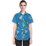 About-space-seamless-pattern Women s Short Sleeve Shirt