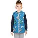 About-space-seamless-pattern Kids  Hooded Puffer Vest