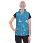 About-space-seamless-pattern Women s Button Up Vest