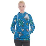 About-space-seamless-pattern Women s Hooded Pullover