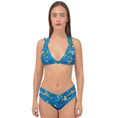 Double Strap Halter Bikini Set 