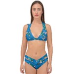 About-space-seamless-pattern Double Strap Halter Bikini Set