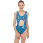 About-space-seamless-pattern Center Cut Out Swimsuit