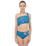 About-space-seamless-pattern Spliced Up Two Piece Swimsuit