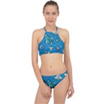 About-space-seamless-pattern Racer Front Bikini Set