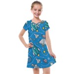 About-space-seamless-pattern Kids  Cross Web Dress