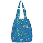 About-space-seamless-pattern Center Zip Backpack