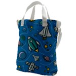 About-space-seamless-pattern Canvas Messenger Bag