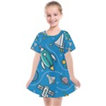 About-space-seamless-pattern Kids  Smock Dress