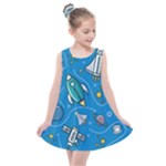 About-space-seamless-pattern Kids  Summer Dress