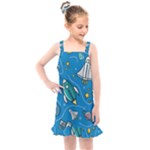 About-space-seamless-pattern Kids  Overall Dress