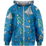 About-space-seamless-pattern Kids  Zipper Hoodie Without Drawstring