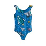 About-space-seamless-pattern Kids  Frill Swimsuit