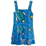 About-space-seamless-pattern Kids  Layered Skirt Swimsuit