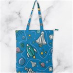 About-space-seamless-pattern Double Zip Up Tote Bag