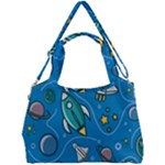 About-space-seamless-pattern Double Compartment Shoulder Bag