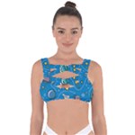 About-space-seamless-pattern Bandaged Up Bikini Top