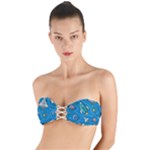 About-space-seamless-pattern Twist Bandeau Bikini Top