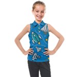 About-space-seamless-pattern Kids  Sleeveless Polo Tee