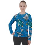 About-space-seamless-pattern Women s Pique Long Sleeve Tee