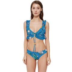 Low Cut Ruffle Edge Bikini Set 