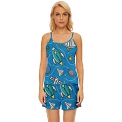 Satin Pajama Short Set 