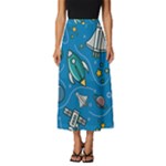 About-space-seamless-pattern Classic Midi Chiffon Skirt