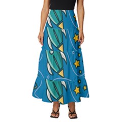 Tiered Ruffle Maxi Skirt 