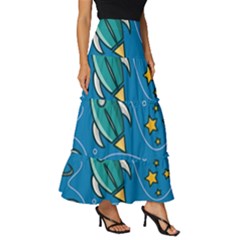 Tiered Ruffle Maxi Skirt 