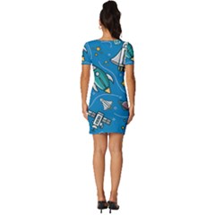 Fitted Knot Split End Bodycon Dress 