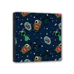 Monster-alien-pattern-seamless-background Mini Canvas 4  x 4  (Stretched)