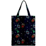 Monster-alien-pattern-seamless-background Zipper Classic Tote Bag