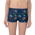 Monster-alien-pattern-seamless-background Reversible Boyleg Bikini Bottoms