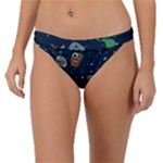 Monster-alien-pattern-seamless-background Band Bikini Bottoms