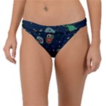 Monster-alien-pattern-seamless-background Band Bikini Bottoms