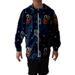 Monster-alien-pattern-seamless-background Kids  Hooded Windbreaker