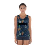 Monster-alien-pattern-seamless-background Sport Tank Top 