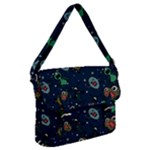 Monster-alien-pattern-seamless-background Buckle Messenger Bag