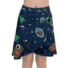 Chiffon Wrap Front Skirt 