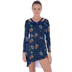 Asymmetric Cut-Out Shift Dress 
