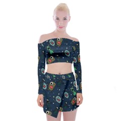 Off Shoulder Top with Mini Skirt Set 