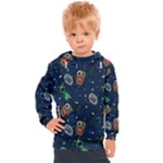 Monster-alien-pattern-seamless-background Kids  Hooded Pullover