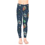 Monster-alien-pattern-seamless-background Kids  Leggings