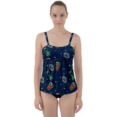 Twist Front Tankini Set 